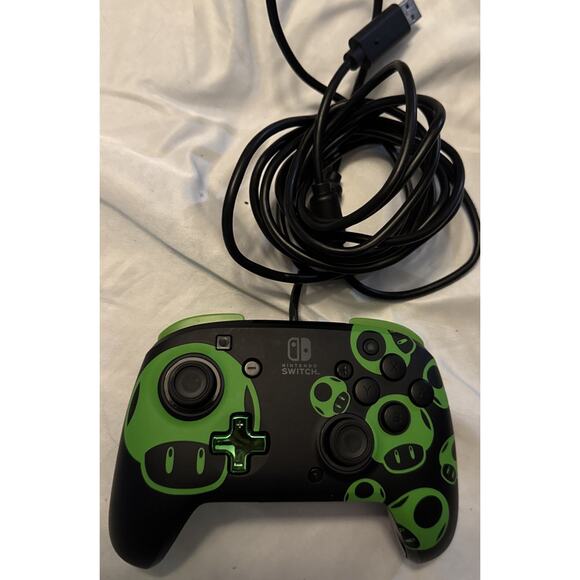 PDP Nintendo Switch Controller Glow in the Dark Rematch Wired Super Mario EUC - Picture 1 of 7